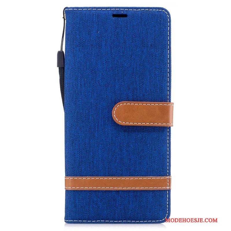 Hoesje Samsung Galaxy Note 8 Zakken Rood Trend, Hoes Samsung Galaxy Note 8 Bescherming Denim