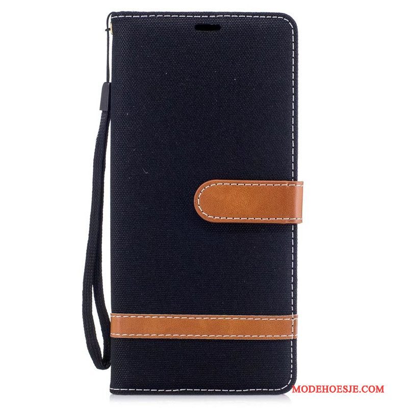 Hoesje Samsung Galaxy Note 8 Zakken Rood Trend, Hoes Samsung Galaxy Note 8 Bescherming Denim