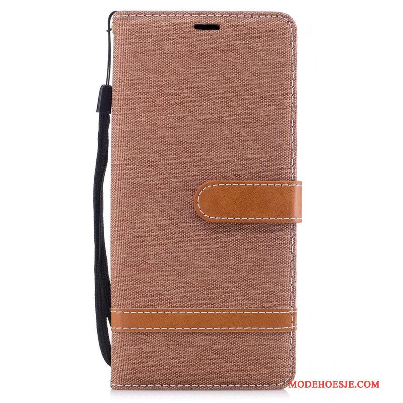 Hoesje Samsung Galaxy Note 8 Zakken Rood Trend, Hoes Samsung Galaxy Note 8 Bescherming Denim