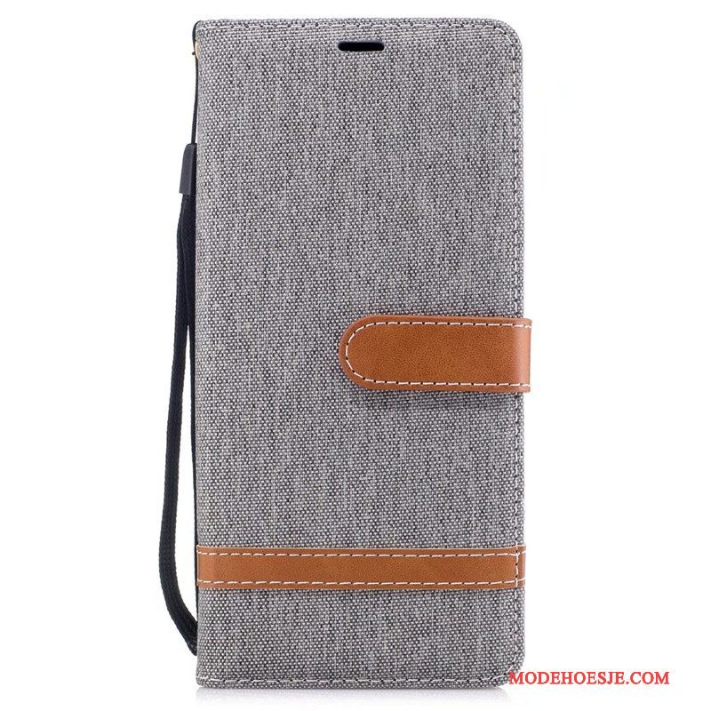 Hoesje Samsung Galaxy Note 8 Zakken Rood Trend, Hoes Samsung Galaxy Note 8 Bescherming Denim
