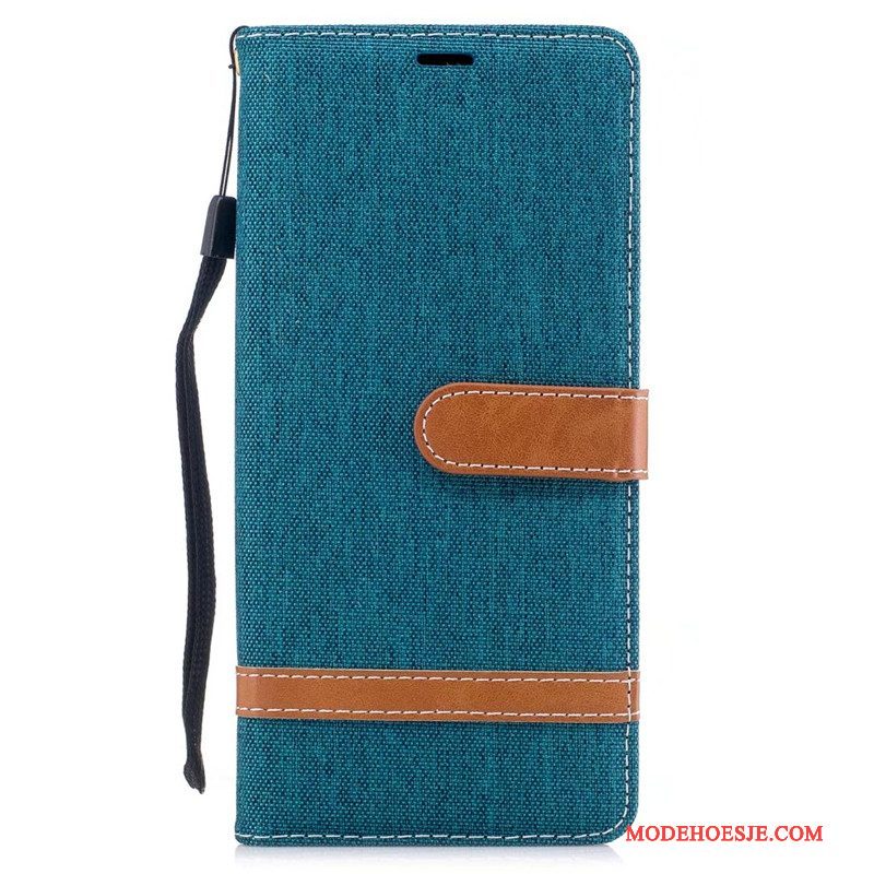 Hoesje Samsung Galaxy Note 8 Zakken Rood Trend, Hoes Samsung Galaxy Note 8 Bescherming Denim