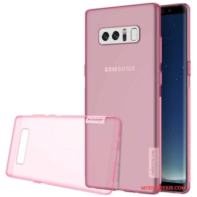 Hoesje Samsung Galaxy Note 8 Zakken Telefoon Blauw, Hoes Samsung Galaxy Note 8 Bescherming Doorzichtig Goud