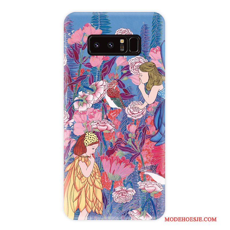 Hoesje Samsung Galaxy Note 8 Zakken Wind Streep, Hoes Samsung Galaxy Note 8 Zacht Bloemen Persoonlijk