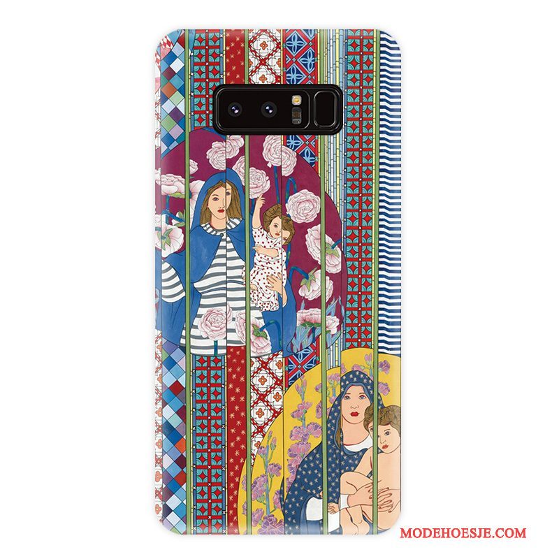 Hoesje Samsung Galaxy Note 8 Zakken Wind Streep, Hoes Samsung Galaxy Note 8 Zacht Bloemen Persoonlijk