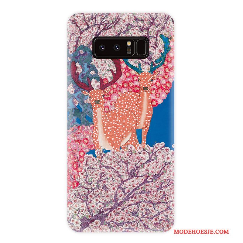 Hoesje Samsung Galaxy Note 8 Zakken Wind Streep, Hoes Samsung Galaxy Note 8 Zacht Bloemen Persoonlijk