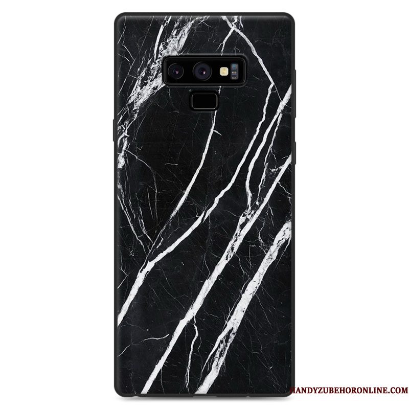 Hoesje Samsung Galaxy Note 9 Houtnerf Anti-fall Wind, Hoes Samsung Galaxy Note 9 Bescherming Zwarttelefoon