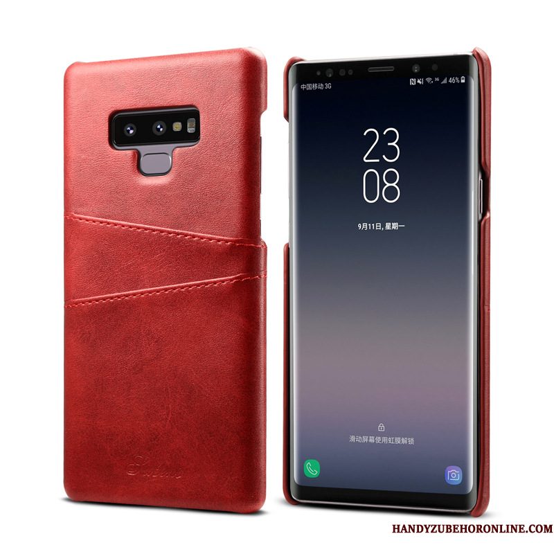 Hoesje Samsung Galaxy Note 9 Leer Duntelefoon, Hoes Samsung Galaxy Note 9 Geel