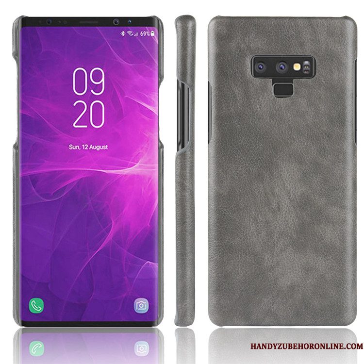 Hoesje Samsung Galaxy Note 9 Leer Hard Kwaliteit, Hoes Samsung Galaxy Note 9 Bescherming Roodtelefoon