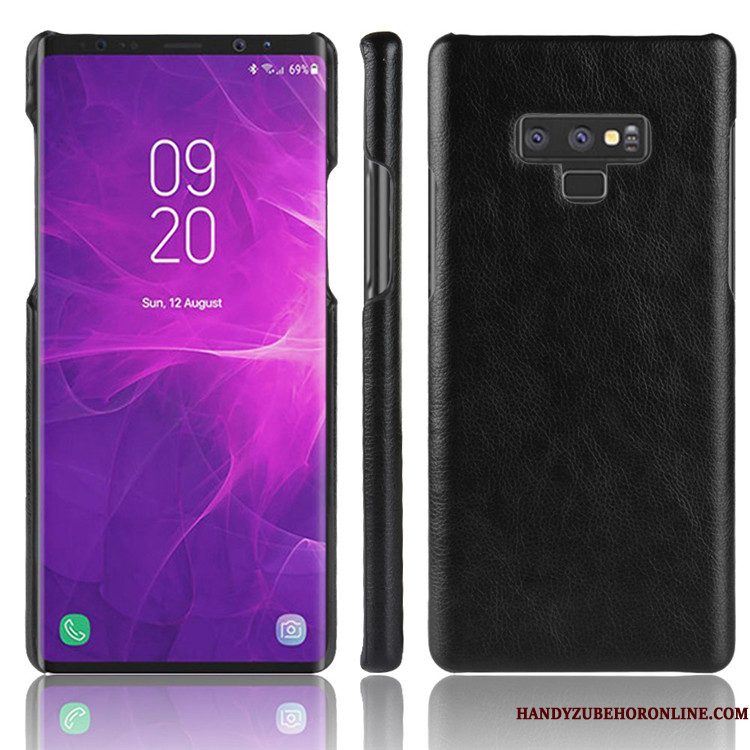 Hoesje Samsung Galaxy Note 9 Leer Hard Kwaliteit, Hoes Samsung Galaxy Note 9 Bescherming Roodtelefoon