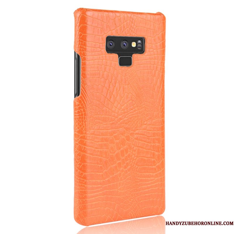 Hoesje Samsung Galaxy Note 9 Leer Hard Rood, Hoes Samsung Galaxy Note 9 Bescherming Telefoon Schrobben