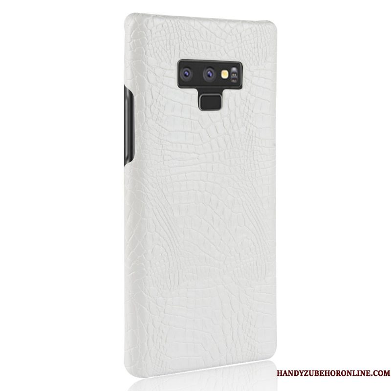 Hoesje Samsung Galaxy Note 9 Leer Hard Rood, Hoes Samsung Galaxy Note 9 Bescherming Telefoon Schrobben