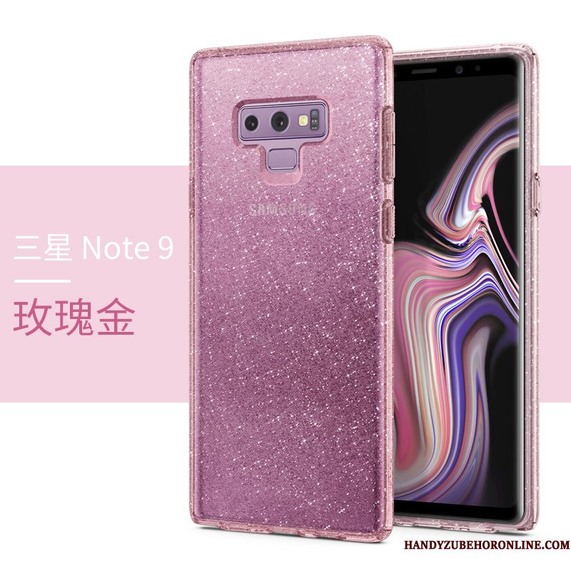 Hoesje Samsung Galaxy Note 9 Mode Nieuw Net Red, Hoes Samsung Galaxy Note 9 Siliconen Doorzichtig Trendy Merk