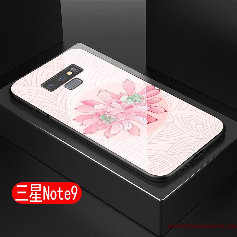 Hoesje Samsung Galaxy Note 9 Zacht Anti-fall Kunst, Hoes Samsung Galaxy Note 9 Zakken Geel Hard