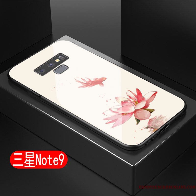 Hoesje Samsung Galaxy Note 9 Zacht Anti-fall Kunst, Hoes Samsung Galaxy Note 9 Zakken Geel Hard