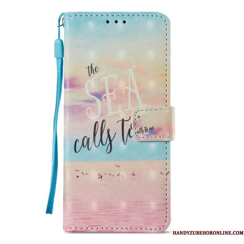 Hoesje Samsung Galaxy Note 9 Zacht Kaart Hanger, Hoes Samsung Galaxy Note 9 Scheppend Blauw Anti-fall