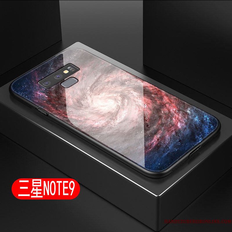 Hoesje Samsung Galaxy Note 9 Zacht Telefoon Glas, Hoes Samsung Galaxy Note 9 Scheppend Hard Sterrenhemel