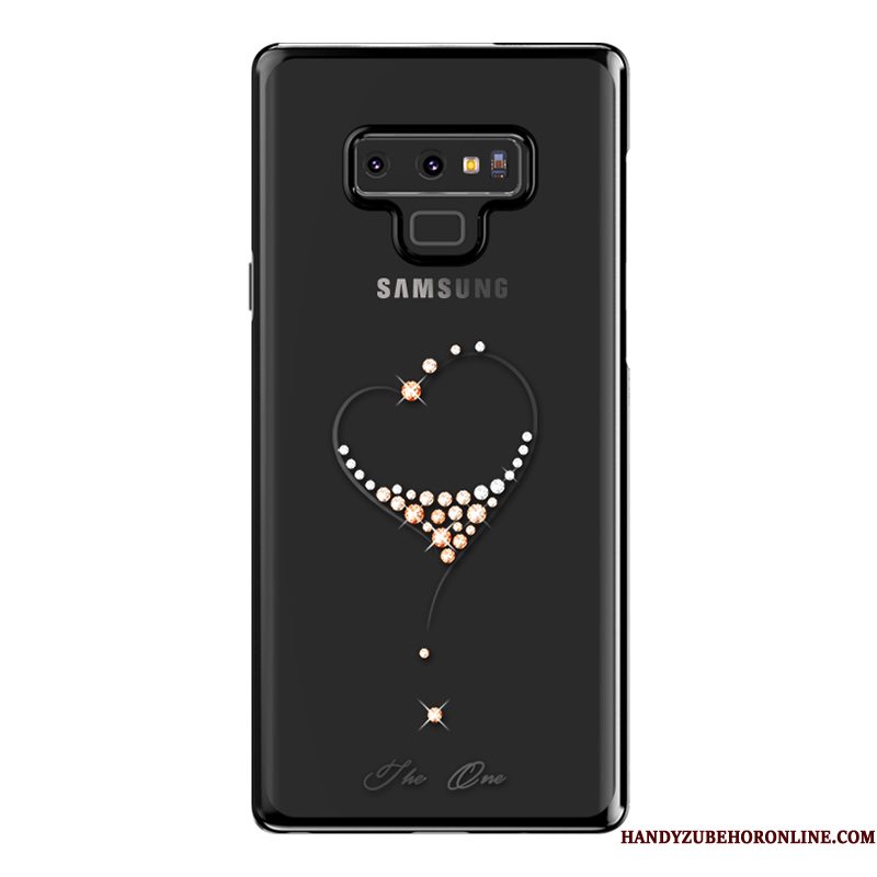 Hoesje Samsung Galaxy Note 9 Zakken Anti-fall Doorzichtig, Hoes Samsung Galaxy Note 9 Strass Telefoon Goud