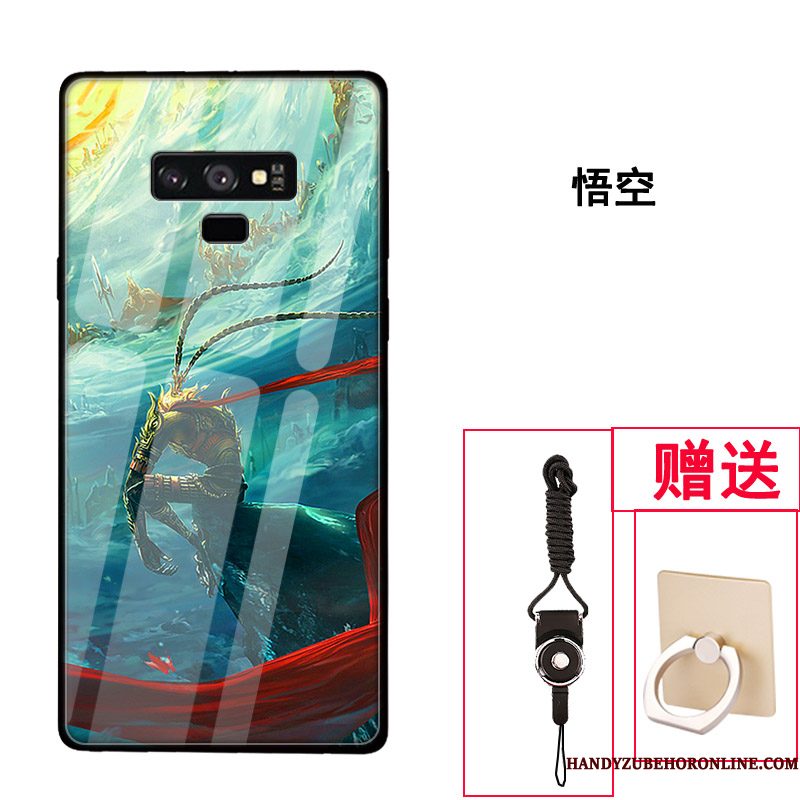 Hoesje Samsung Galaxy Note 9 Zakken Glas Trend, Hoes Samsung Galaxy Note 9 Scheppend Persoonlijk Purper