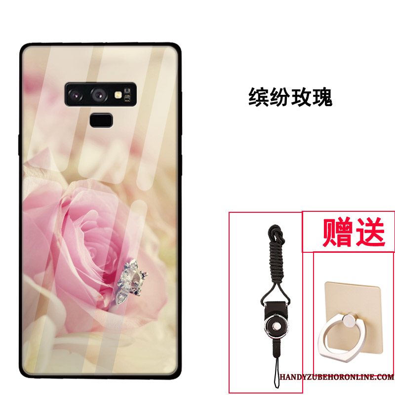 Hoesje Samsung Galaxy Note 9 Zakken Glas Trend, Hoes Samsung Galaxy Note 9 Scheppend Persoonlijk Purper