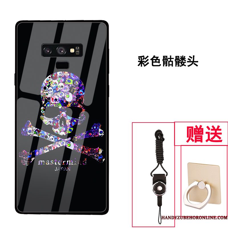 Hoesje Samsung Galaxy Note 9 Zakken Glas Trend, Hoes Samsung Galaxy Note 9 Scheppend Persoonlijk Purper