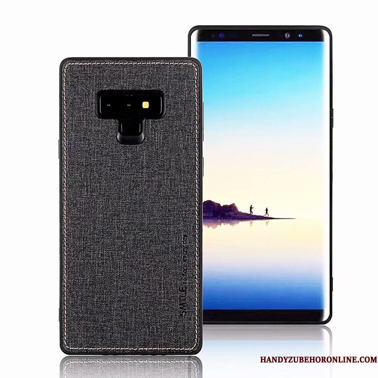 Hoesje Samsung Galaxy Note 9 Zakken Grijs Bedrijf, Hoes Samsung Galaxy Note 9 Bescherming Telefoon Patroon