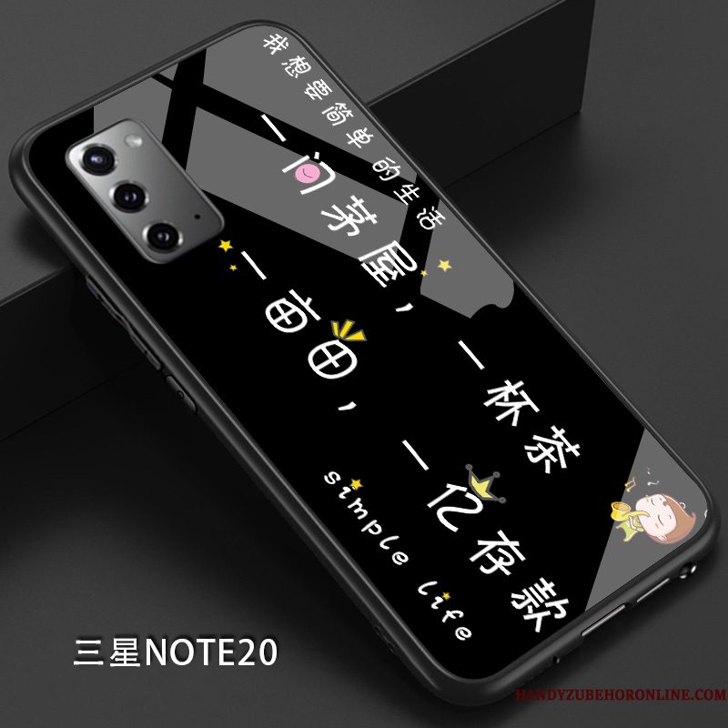 Hoesje Samsung Galaxy Note20 Zacht Purper Trendy Merk, Hoes Samsung Galaxy Note20 Zakken Dun Verloop