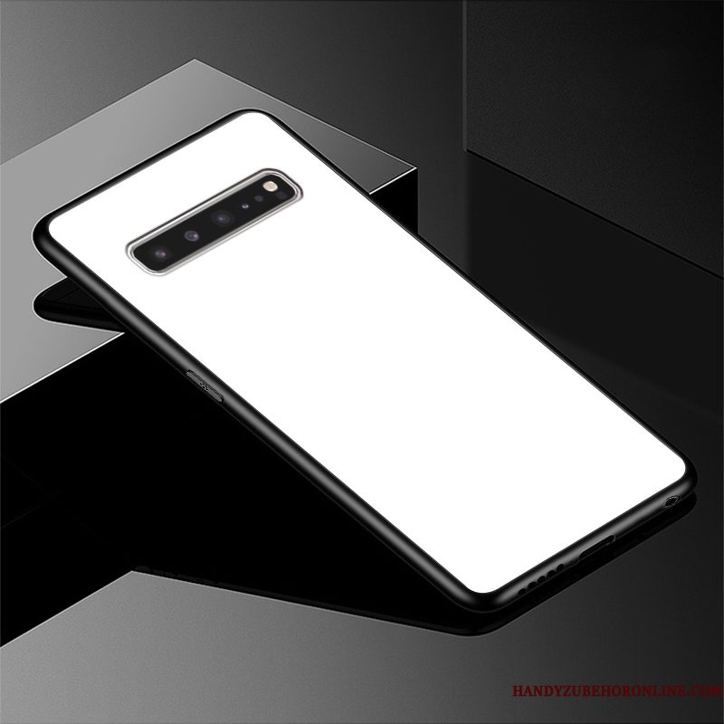 Hoesje Samsung Galaxy S10 5g Bescherming Zwart Glas, Hoes Samsung Galaxy S10 5g Zacht Telefoon Effen Kleur