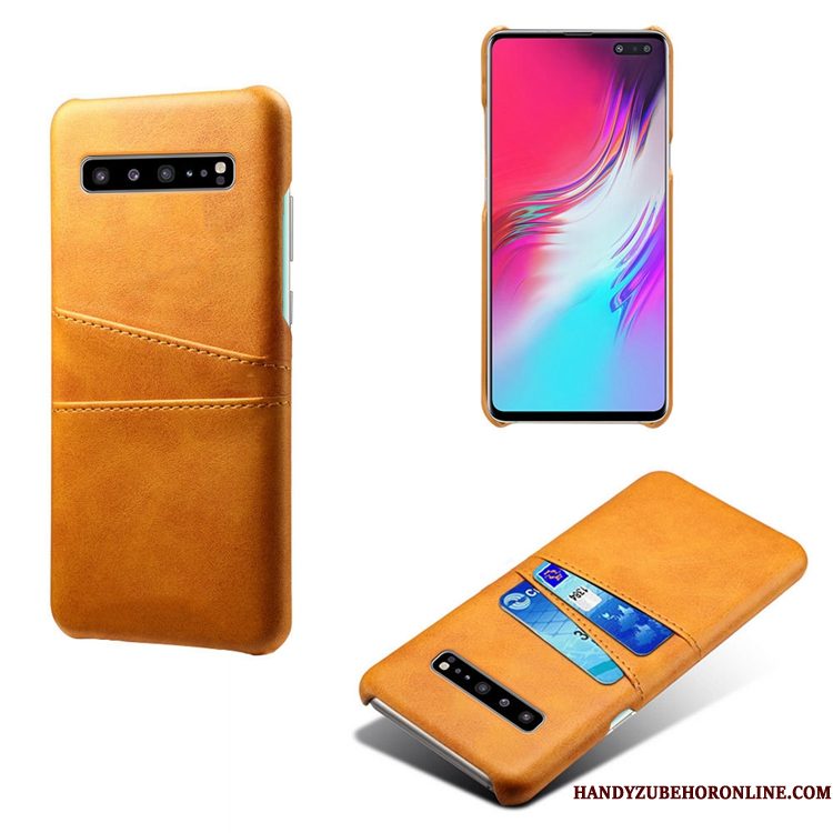 Hoesje Samsung Galaxy S10 5g Leer Mini Persoonlijk, Hoes Samsung Galaxy S10 5g Koetelefoon