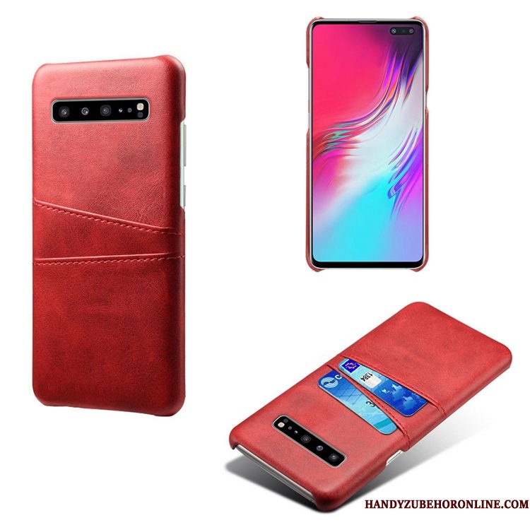 Hoesje Samsung Galaxy S10 5g Leer Mini Persoonlijk, Hoes Samsung Galaxy S10 5g Koetelefoon