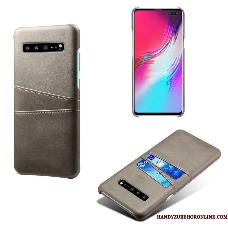 Hoesje Samsung Galaxy S10 5g Leer Mini Persoonlijk, Hoes Samsung Galaxy S10 5g Koetelefoon