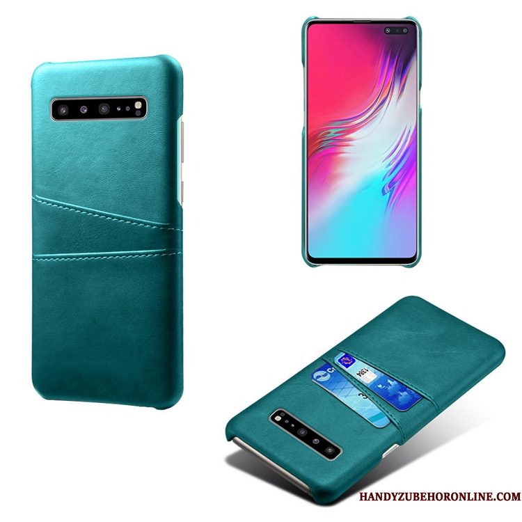 Hoesje Samsung Galaxy S10 5g Leer Mini Persoonlijk, Hoes Samsung Galaxy S10 5g Koetelefoon