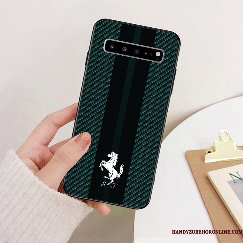 Hoesje Samsung Galaxy S10 5g Siliconen Bedrijf Zwart, Hoes Samsung Galaxy S10 5g Bescherming Anti-falltelefoon