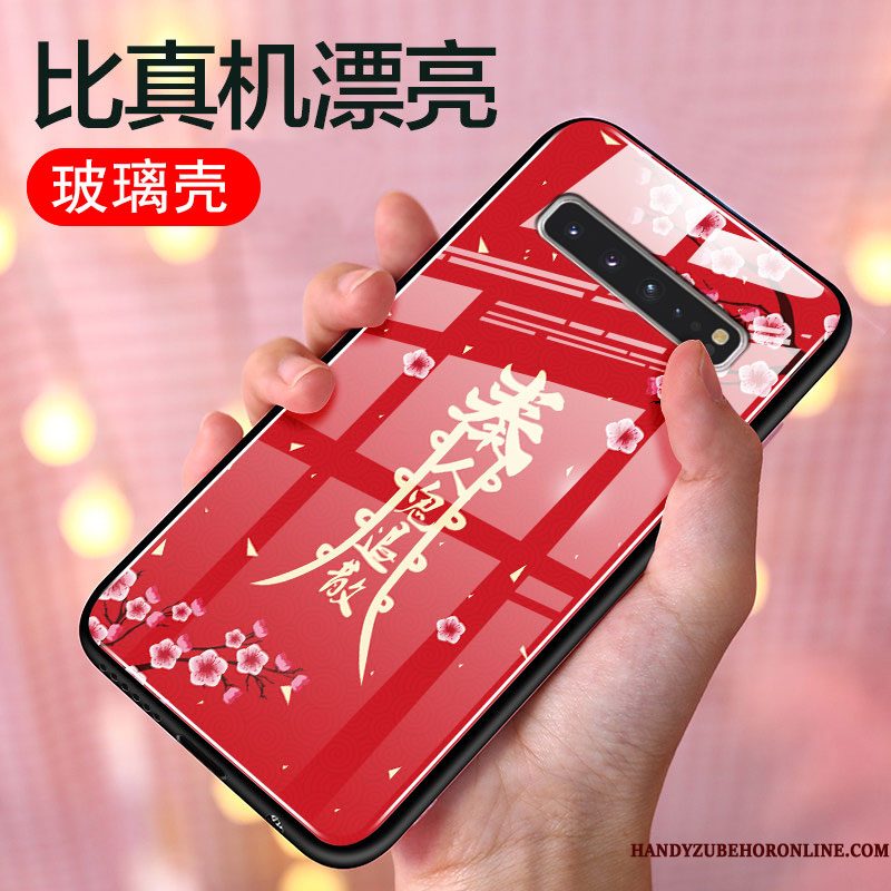 Hoesje Samsung Galaxy S10 5g Zakken Persoonlijk Trendy Merk, Hoes Samsung Galaxy S10 5g Siliconen Chinese Stijl Anti-fall