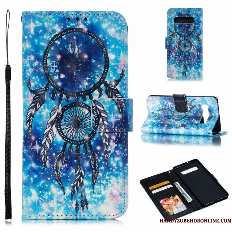 Hoesje Samsung Galaxy S10 Bescherming Anti-falltelefoon, Hoes Samsung Galaxy S10 Folio