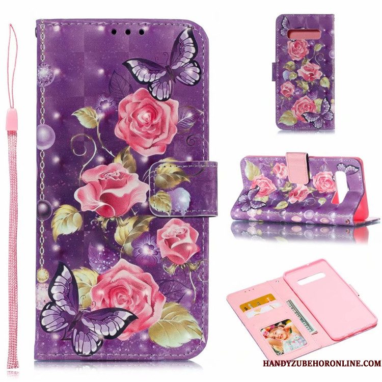 Hoesje Samsung Galaxy S10 Bescherming Anti-falltelefoon, Hoes Samsung Galaxy S10 Folio