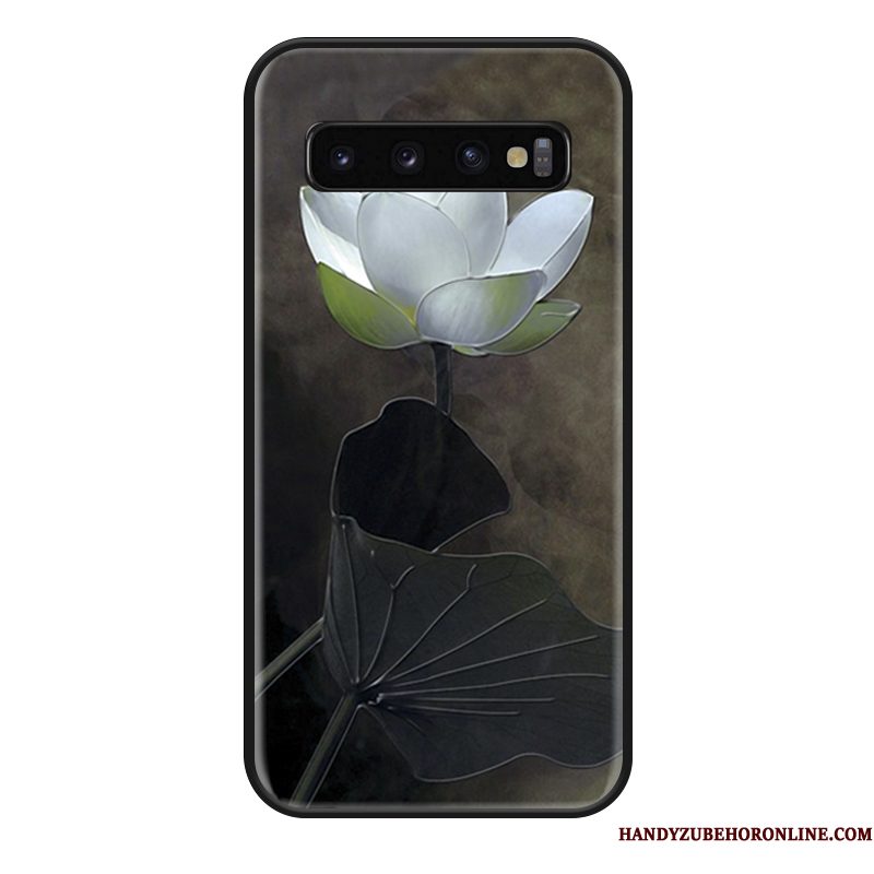 Hoesje Samsung Galaxy S10 Bescherming Chinese Stijl Eenvoudige, Hoes Samsung Galaxy S10 Siliconen Lovers Anti-fall
