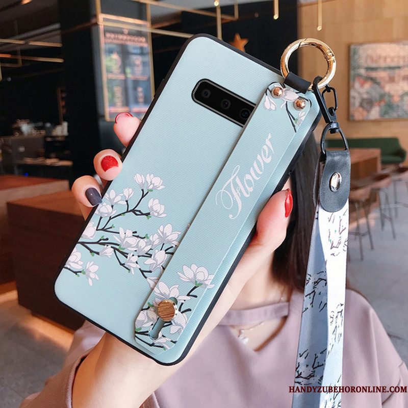 Hoesje Samsung Galaxy S10 Bescherming Duntelefoon, Hoes Samsung Galaxy S10 Zacht Blauw Anti-fall