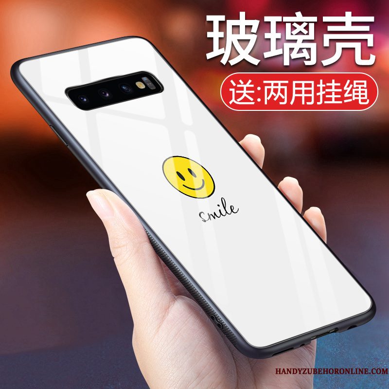 Hoesje Samsung Galaxy S10+ Bescherming Eenvoudige Patroon, Hoes Samsung Galaxy S10+ Zacht Smiley Mooie