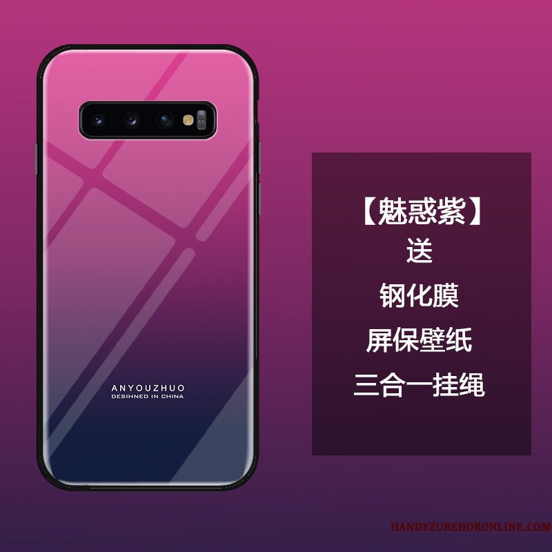 Hoesje Samsung Galaxy S10 Bescherming Eenvoudige Trend, Hoes Samsung Galaxy S10 Zakken Anti-fall Persoonlijk