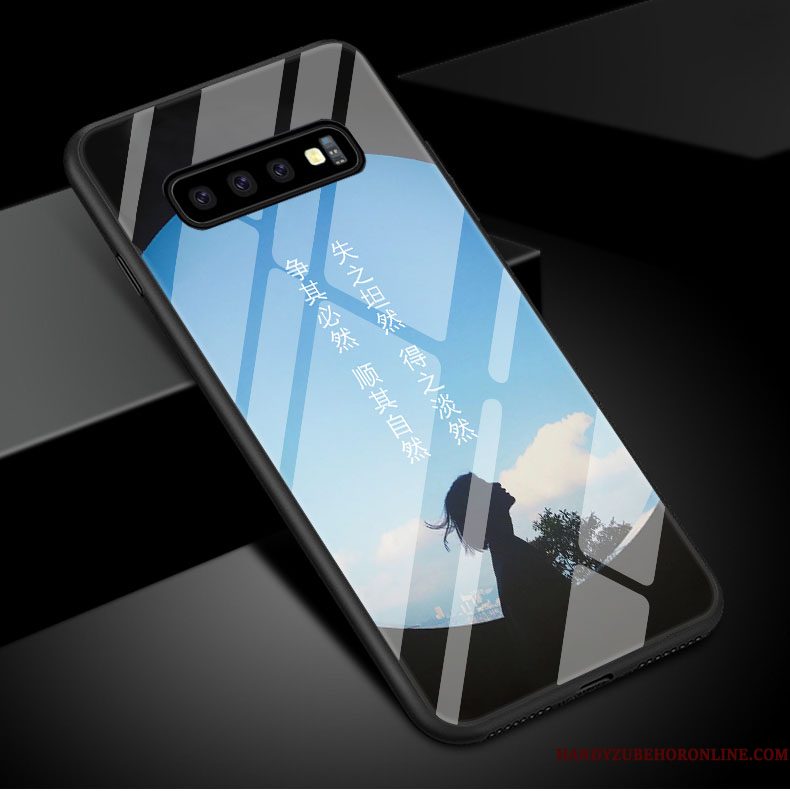 Hoesje Samsung Galaxy S10 Bescherming Glas Lovers, Hoes Samsung Galaxy S10 Kunst Vers