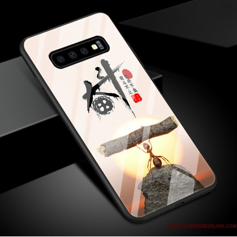 Hoesje Samsung Galaxy S10 Bescherming Glas Lovers, Hoes Samsung Galaxy S10 Kunst Vers