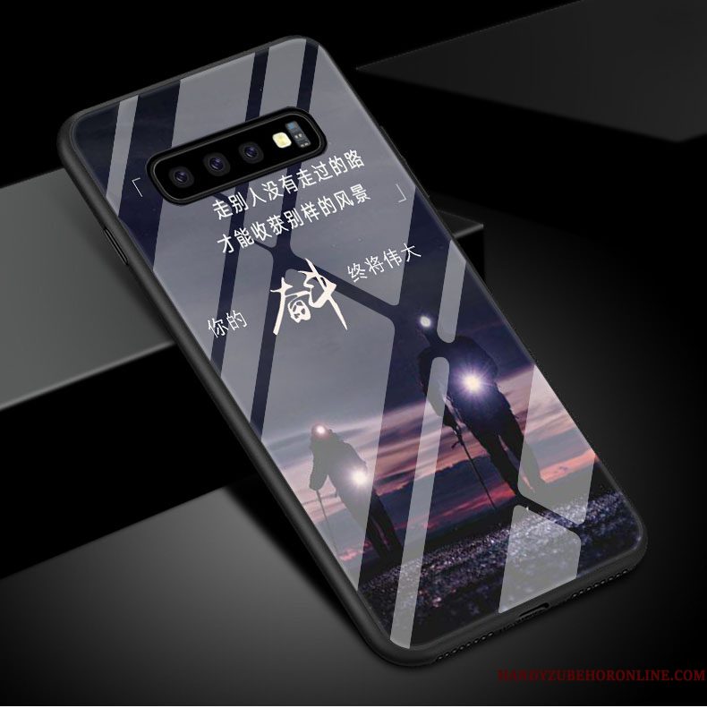 Hoesje Samsung Galaxy S10 Bescherming Glas Lovers, Hoes Samsung Galaxy S10 Kunst Vers