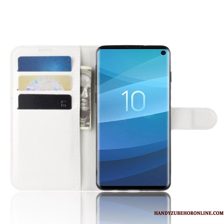 Hoesje Samsung Galaxy S10+ Bescherming Zwart Bedrijf, Hoes Samsung Galaxy S10+ Folio Kaarttelefoon