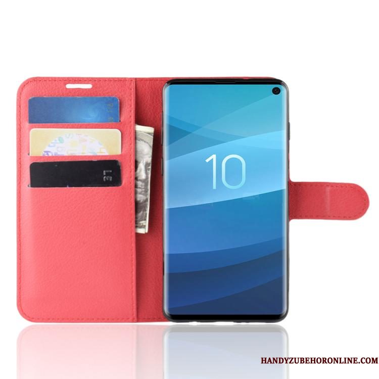 Hoesje Samsung Galaxy S10+ Bescherming Zwart Bedrijf, Hoes Samsung Galaxy S10+ Folio Kaarttelefoon