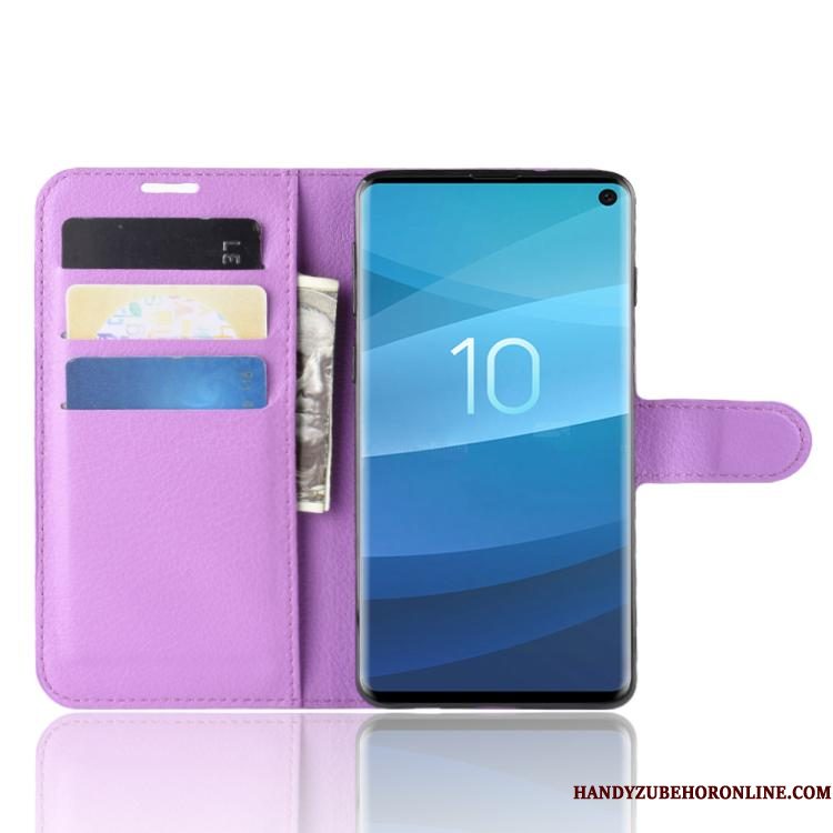 Hoesje Samsung Galaxy S10+ Bescherming Zwart Bedrijf, Hoes Samsung Galaxy S10+ Folio Kaarttelefoon