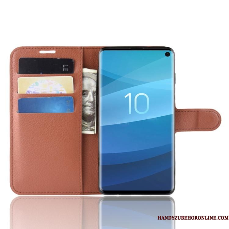 Hoesje Samsung Galaxy S10+ Bescherming Zwart Bedrijf, Hoes Samsung Galaxy S10+ Folio Kaarttelefoon