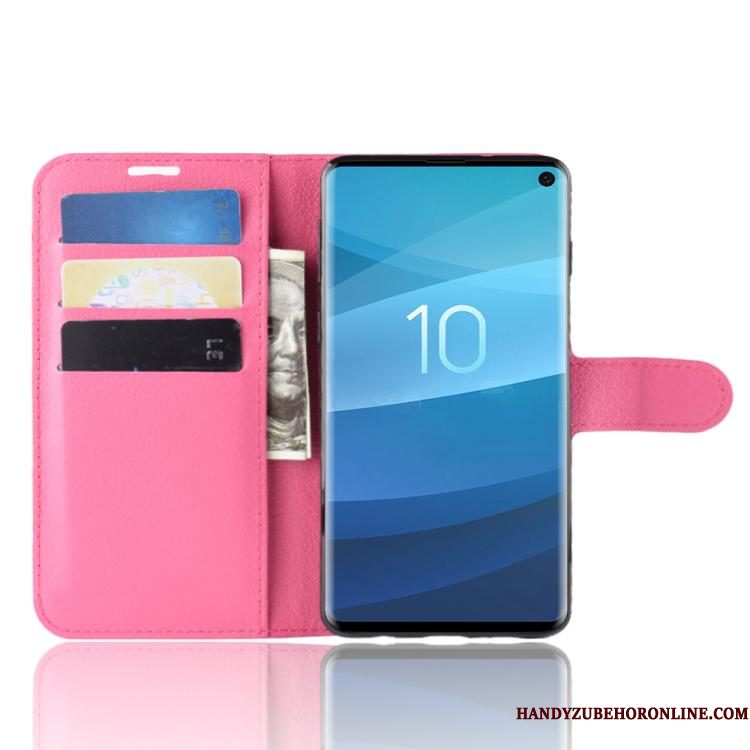 Hoesje Samsung Galaxy S10+ Bescherming Zwart Bedrijf, Hoes Samsung Galaxy S10+ Folio Kaarttelefoon