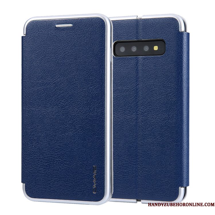 Hoesje Samsung Galaxy S10+ Folio Persoonlijk Bedrijf, Hoes Samsung Galaxy S10+ Scheppend Kaart Grijs