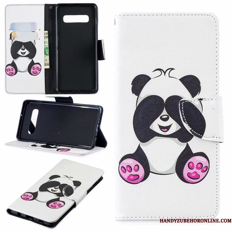 Hoesje Samsung Galaxy S10 Folio Wit Kaart, Hoes Samsung Galaxy S10 Scheppend Telefoon Europa