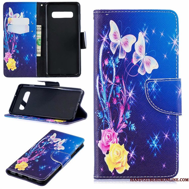 Hoesje Samsung Galaxy S10 Folio Wit Kaart, Hoes Samsung Galaxy S10 Scheppend Telefoon Europa